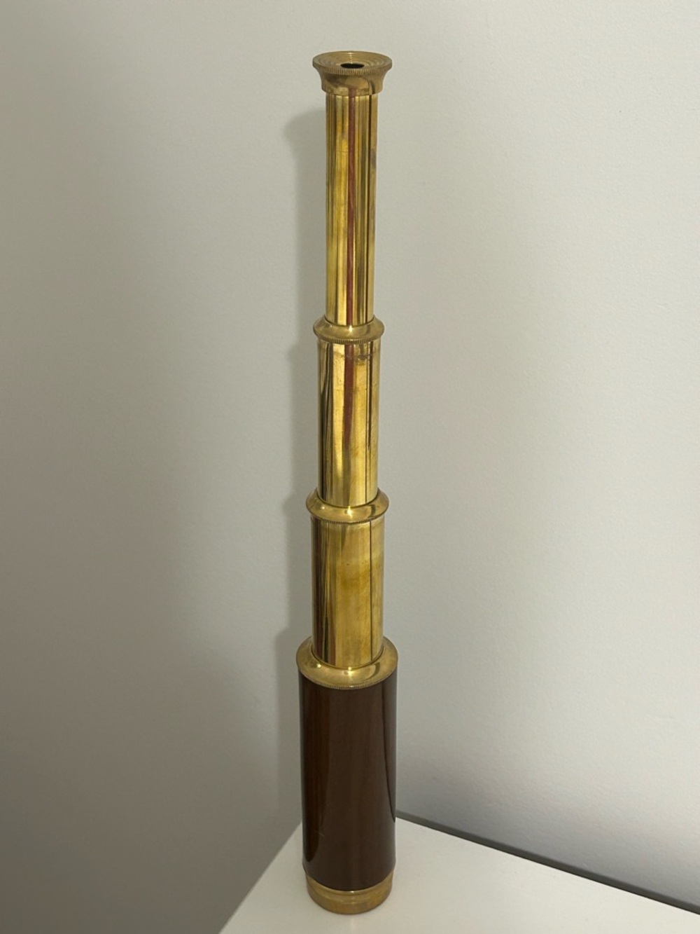 Deluxe Class Solid Brass - Wood Captain's Spyglass Telescope 15" w/ Rosewood Box